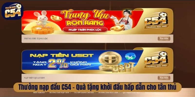 Thưởng Nạp Đầu C54 Và Hướng Dẫn Chi Tiết Nhận Ưu Đãi Thưởng nạp đầu C54 - Quà tặng khởi đầu hấp dẫn cho tân thủ